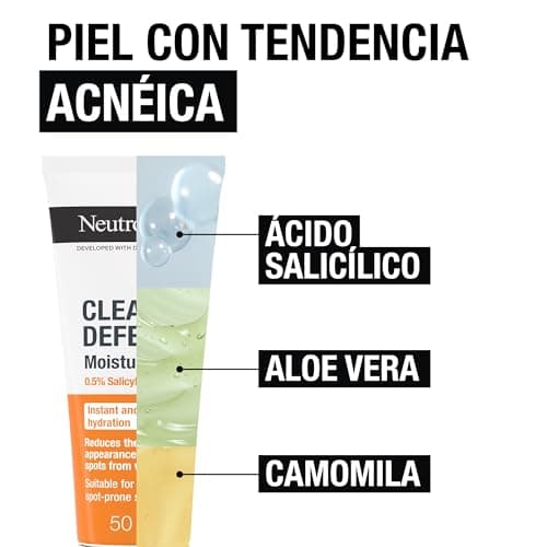 Neutrogena Spot Controlling 0.5% Salicylic Acid Hydrating Cream (1 x 50ml) Moisturizing Face Cream for Acne Prone Skin, Oil-Free Moisturizer - Image 7