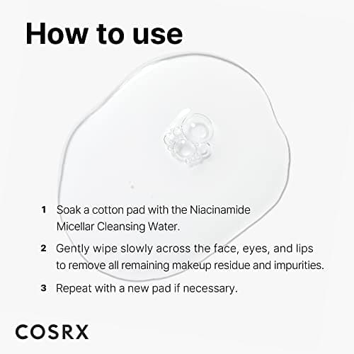 COSRX Low pH Niacinamide Micellar Cleansing Water 13.52fl.oz/400ml, Nettoyage quotidien doux du visage Lavage pour peau sensible, contrôle du sébum, paraben Gratuit, Korean Skincare - Image 9
