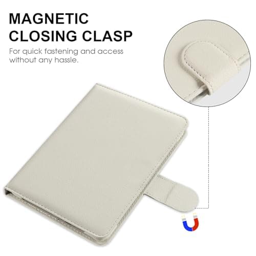 HoYiXi Universal Case for 6 Inch Paperwhite / 6 Inch Kindle 2025 & 2019 Compatible with Kobo/Voyaga/Pocketbook/Tolino eReader, Protective Case for 6 Inch eReader with Integrated Card Holder, Rice - Image 5