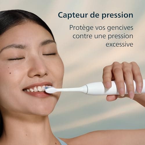 Philips Sonicare 5300 Sonic Electric Toothbrush with 2 Intensity Levels, Pressure Alert, EasyStart, SmarTimer and BrushPacer, White, HX7108/04 [New Technology] - Image 7