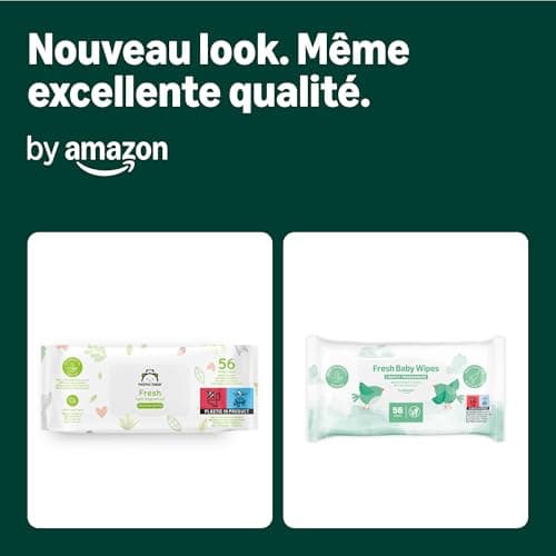 by Amazon Fresh Baby Wipes, 1008 Wipes, Lightly Scented, Pack of 18 Packs of 56 (Formerly Mama Bear Brand, Same Product) - Image 4