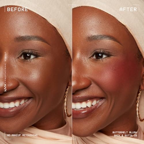 NYX PROFESSIONAL MAKEUP - Powder blush, enriched with mango butter, almond butter & shea butter - Melting texture - Vegan formula - Buttermelt Blush, Shade: Back and Butta - Image 4