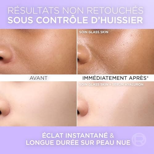 L'Oréal Paris - Smoothing Radiance Face Cream - Hydration Glass Skin Liquid Cream - With Hyaluronic Acid & Vitamins B5 and Cg + B3 - All Skin Types - Revitalift Filler Glass Skin - 50 ml - Image 7