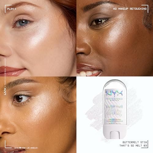 NYX Professional Makeup Buttermelt Highlighter Stix Smooth Stick - Glowy Effect - Ultra Melting Texture - 8H Hold - Natural Finish No Greasy Effect - Shade : That's So Melt - Image 4