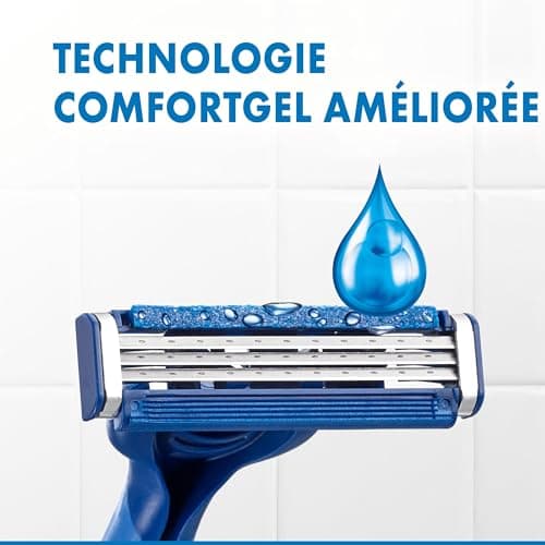Gillette Sensor3 Comfort, Rasoirs Jetables Pour Homme, Avec Bande Lubrifiante, Lot De 8+4 - Image 6