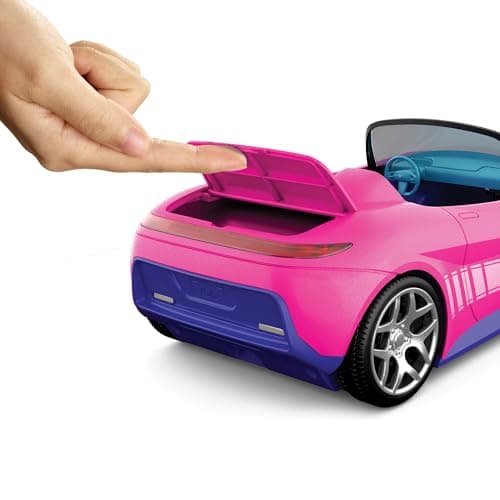 Hot Wheels Barbie RC Convertible, Pink Convertible with Remote Control, Holds 2 Barbie Dolls, JBH05 - Image 4