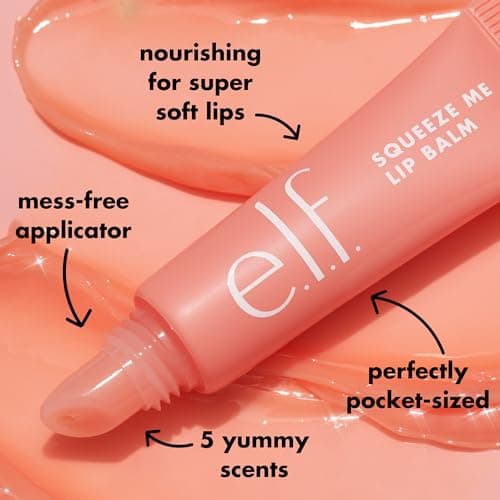 e.l.f. Squeeze Me Baume à lèvres hydratant pour un teint clair de couleur, infusé avec de l'acide hyaluronique, végétalien et sans cruelty, gel à la vanille - Image 7
