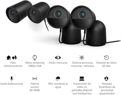 Philips Hue Secure, HD 1080P Wired Camera, Indoor or Outdoor Use, Single App Control, Black + Philips Hue Motion Sensor Wireless Motion Sensor - Image 5