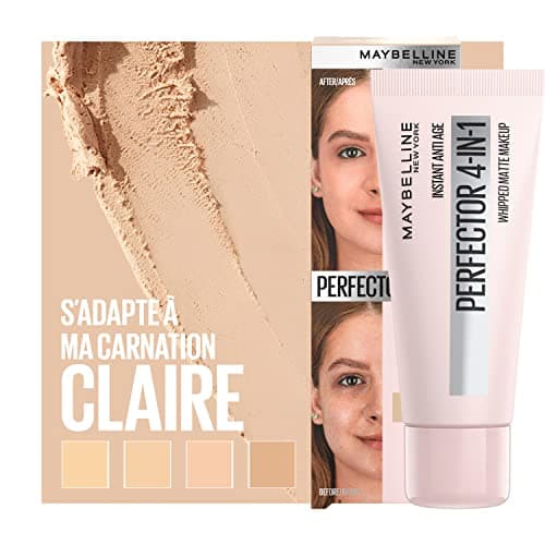 Maybelline New York - 4-in-1 Multi-purpose Matifying Complexion Perfector - Instant Anti-Age Perfector Foundation - Shade : 01 LIGHT - Capacity: 30 ml - Image 3