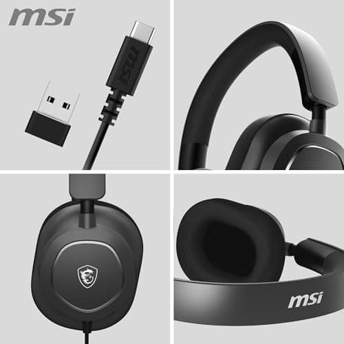 MSI Maestro 300 PC Headset, Detachable Microphone, USB Type-C or USB Connection - Image 7