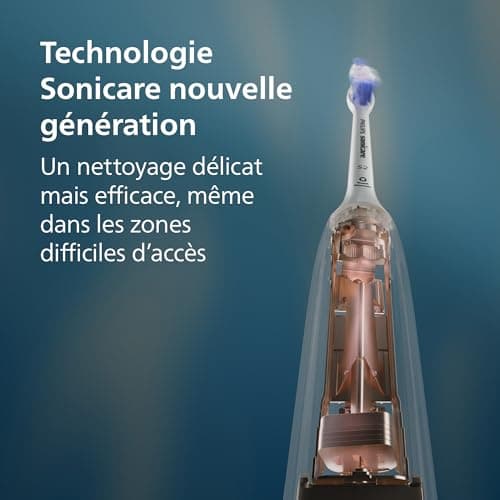 Philips Sonicare 5500 - Brosse à dents électrique sonique avec 2 modes, Alerte de pression, EasyStart, SmarTimer et BrushPacer, Bleu marine, modèle HX7113/01 - Image 4
