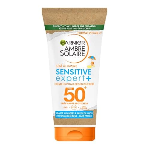 GARNIER Ambre Solaire Baby Sensitive Expert+ Baby Sun Milk SPF 50+ Protects Against UVA & UVB Long – Water Resistant – Ceramides – Vegan – From 6 Months – Light Skin – 50 ml - Image 2