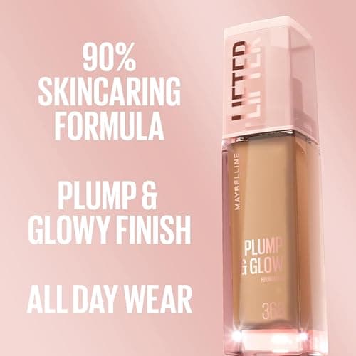 Maybelline New York Lifter Plump & Glow - Foundation - Plumps & Brightens Instantly - Even, Lifted & Radiant Finish - Shade 118 - 30ml - Image 6