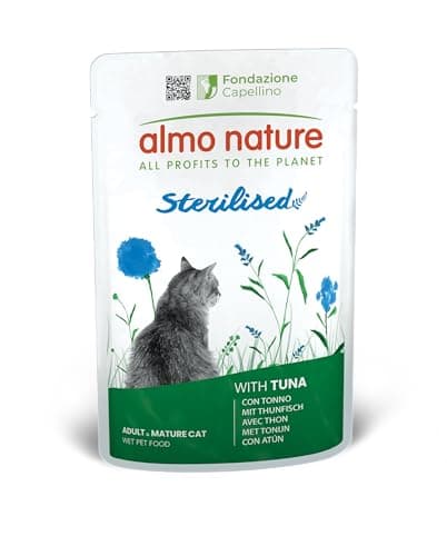 Almo Nature Functional - Sterilised - Nourriture Humide pour Chats Adultes et Matures, Stérilisés ou Peu Actifs - au Thon - Faible Teneur en Matières Grasses, Hydratant - 70g (Lot de 30) - Image 2