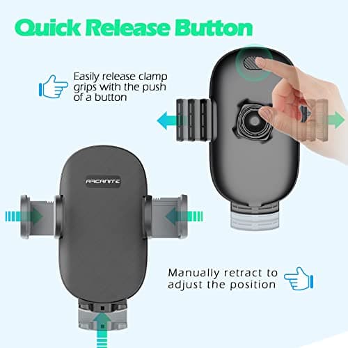 ARCANITE Simple Mobile Phone Holder for Air Vent, Universal Fit for Use in Cars - Image 4