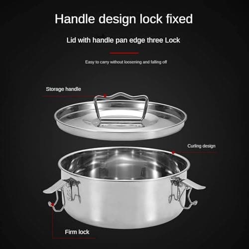 Stainless Steel Flan Mold With Lid And Portable Round Flan Flat Handle Cooking Utensils For Camping Instant Pot For Cheesecake Chocolate Pudding - Image 4