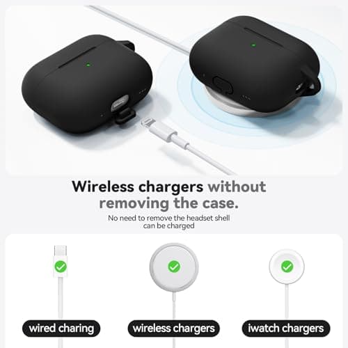 Inesore Compatible with AirPods Pro 3 Case (2025) with Cleaning Kit, Silicone Protective Case Cover for Apple Air Pod Pro 3rd Charging Case, Unisex Design – Black - Image 6