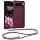 kwmobile Necklace Case Compatible with Google Pixel 9 / Pixel 9 Pro - Silicone Case Cover with Necklace Burgundy Purple - Image 3