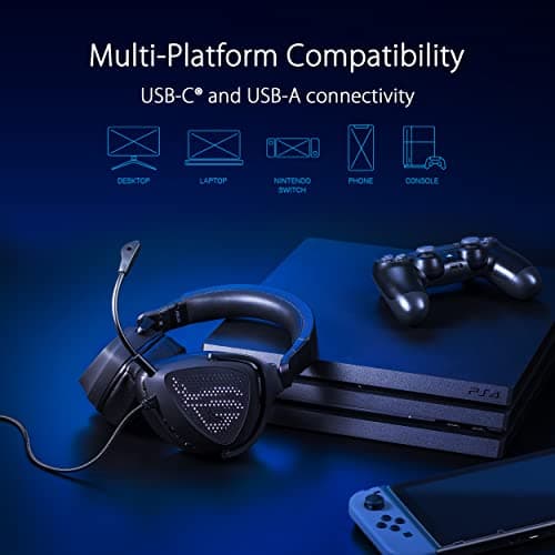 ASUS ROG Delta S Animate Lightweight USB-C Gaming Headset with AI Noise-canceling mic, MQA Rendering Technology, Hi-Res ESS 9281 Quad DAC, RGB Lighting, Compatible with PC, Switch and PS5 - Image 6