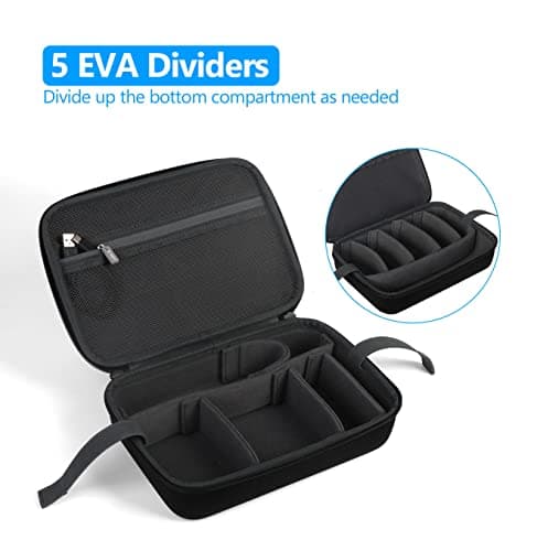 JSVER Storage Bag for GoPro Hero 13/12/11/10/9/8/7, Case for AKASO Camera/Osmo Action 3 EVA Action Camera Case Covers for All GoPro Cameras and Accessories-Black, Black, Travel bag - Image 4