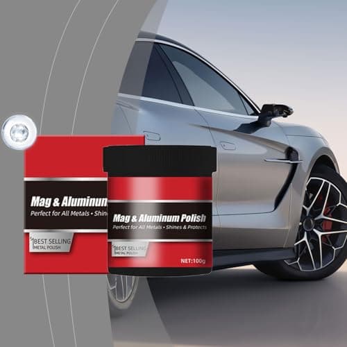 Polish Pour Les Véhicules Automobiles,Agent De Nettoyage 100g - Réparateur De Rayures De Peinture De Voiture - Pour Jantes Extérieures Chrome Brillant Mécanique Véhicule Utilitaire SUV Camping-Car - Image 3