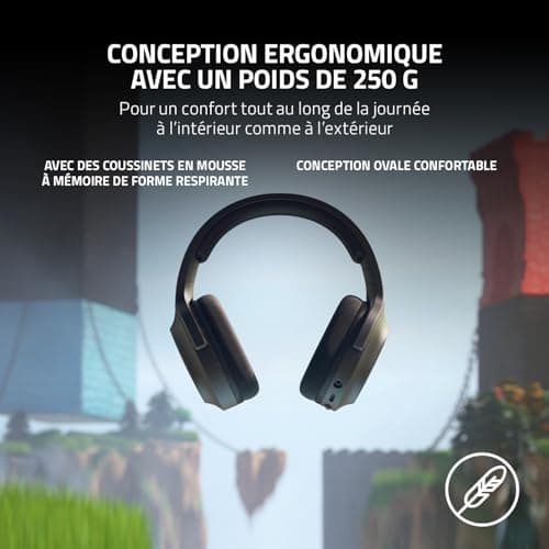 Razer Barracuda X - Casque Gaming sans Fil Multiplateforme (SmartSwitch Dual sans Fil, Design Ergonomique, TriForce 40mm, Microphone Cardioïde, Contrôles sur Casque, Batterie de 50h, USB-C) Noir - Image 5