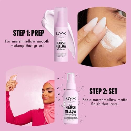 NYX Professional Makeup The Marshmellow Primer, The Marshmellow Primer, Moisturizing, Marshmallow Root, Vegan Formula, Makeup Base for Smooth and Even Complexion, 30 ml - Image 6