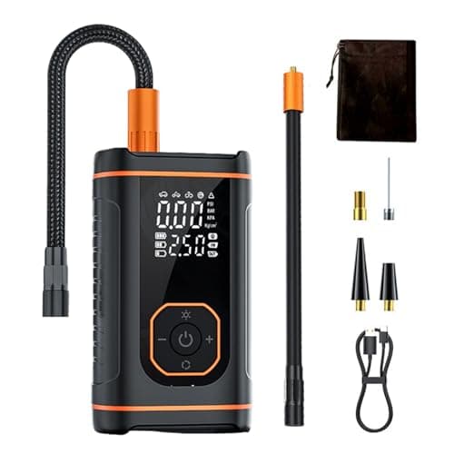 Compresseur D'Air Portatif Pour Pneus De Voiture,Accessoires Moto Alimentés Par Batterie,Gonfleur De Pneu Pour Voiture Et Véhicule Automobile - pour Automobiles, Motocyclettes, Bicyclettes, Ballons et - Image 2