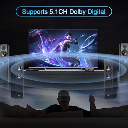 4K 60Hz HDMI Audio Extractor 1080P 120Hz HDCP2.2 CEC D-olby Vision HDR10 DE-embed SPDIF Optical Stereo Audio Output D-olby Digital Management EDID Scaler 4K 1080P for PS5 SkyQ Xbox Fire Stick Apple TV - Image 7