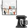 kwmobile Case Compatible with KitchenAid 4.3-4.8 Liter - Protective Cover with 3 Pockets for Kitchen Food Processor in TPU - Transparent-Black - Image 6