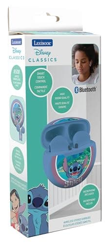Lexibook, Disney Stitch, Wireless Stereo Headphones, High Quality Sound, Built-in Microphone, Touch Controls, Charging Box, Sound Limited to 85 DB, Blue, HPBT05D - Image 6