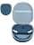 Carrying Case Compatible with Apple Airpods Max Earbuds, EVA Hard Case for Travel and Outdoor Earphone Storage (Blue) - Image 2