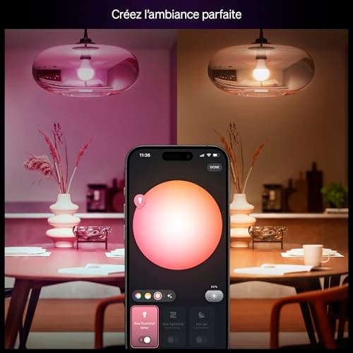 Philips Hue Essential A60 LED Smart Bulb, White and Color Ambience, E27 Philips Hue Bulb, 8W, 2200-6500K, 806 Lumens, Dimmable, Compatible with Alexa, Google Assistant and Apple Home - Image 7