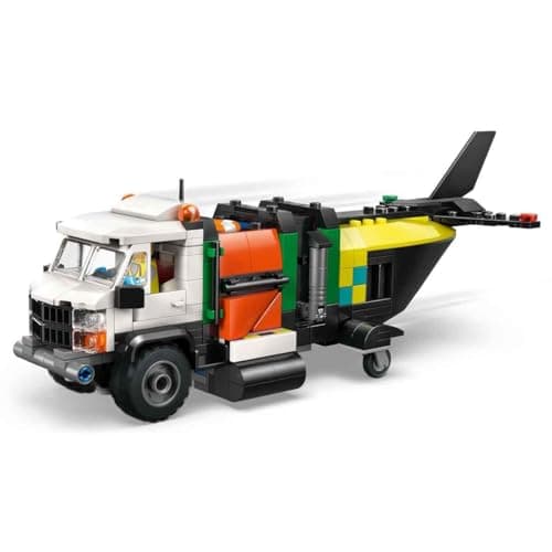 LEGO City 3-en-1 Avion, Camion d’Assistance et Aéroglisseur Modulable - Jeu de Construction - Maquettes de Véhicules de Secours à Combiner - 3 Minifigurines - Idée Cadeau STEM pour Garçon 7 Ans 60505 - Image 6