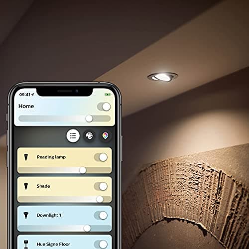 Philips Myliving Pongee Recessed Spotlight - Black - 4 Light Points - Includes Philips Hue White Ambiance GU10 & Dimmer - Image 7