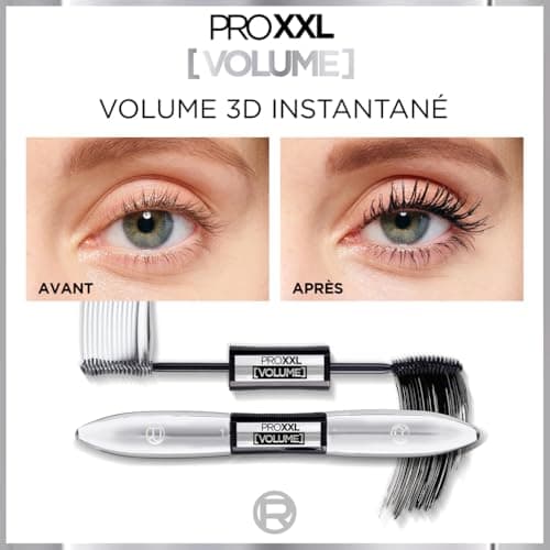 L'Oréal Paris Pro XXL Lift Mascara Professional Eyelash Enhancing Effect Double Brush Technology Long Lasting Black 12 ml - Image 4