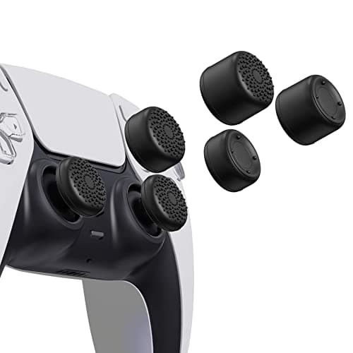 playvital Controller Cap for PS5/PS4, Joystick Caps for Xbox Series/One X S, Cover Stick Analog for Nintendo Switch Pro Controller-Black, Embossed & Studded Dots - Image 8