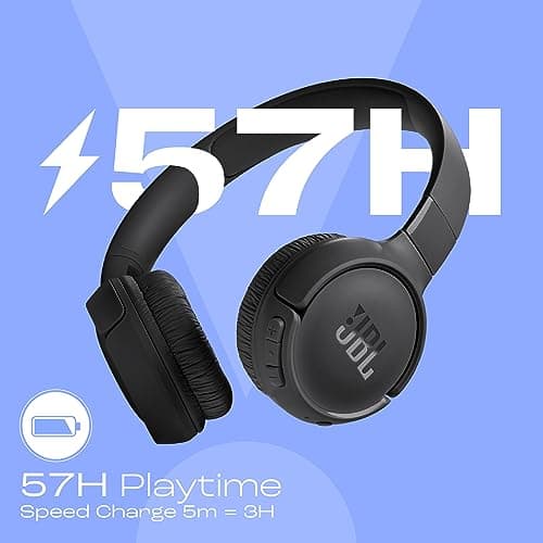 JBL Tune 520 BT Wireless Headphones Headband Calls/Music USB Type-C Bluetooth Black - Image 5