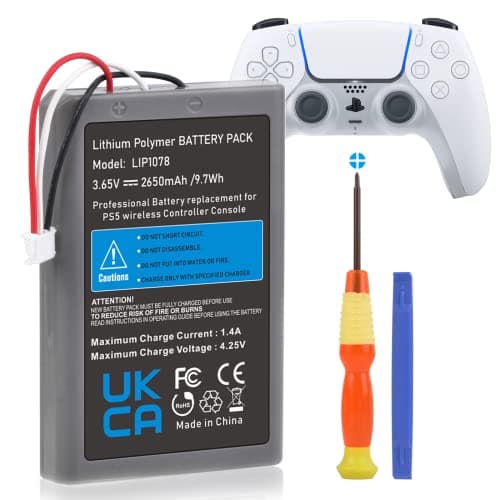 Hisewen LIP1708 PS5 Controller Replacement Battery 2650mAh for Sony PlayStation 5 DualSense CFI-ZCT1W Wireless Controller - Image 3