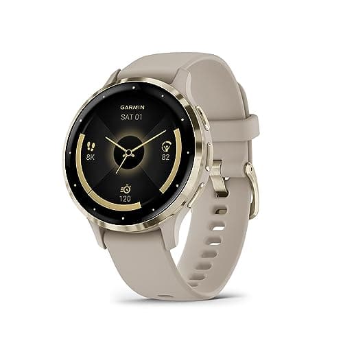 Garmin Venu 3S – GPS Sport and Health Smart Watch – Soft Gold with Linen Strap - Image 2