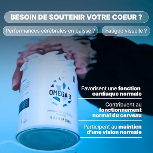 Omega 3 3000mg | Complément Alimentaire Défense | Huile de Poisson labélisée | Haute Concentration en EPA et DHA | Hautement Biodisponible | 90 gélules | Cure de 1 mois | Made in France | Nutripure - Image 4