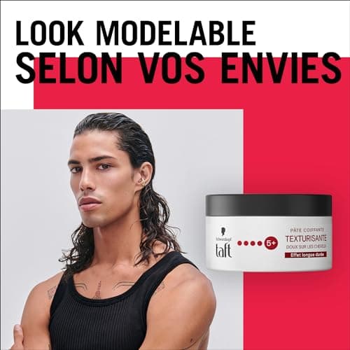 Taft - Schwarzkopf - Styling paste - Texturizing carbon paste - Shine - Very strong hold - Gentle on hair - Long lasting hold - No sticky effect - Formula Provitamin B5-100 ml - Image 6