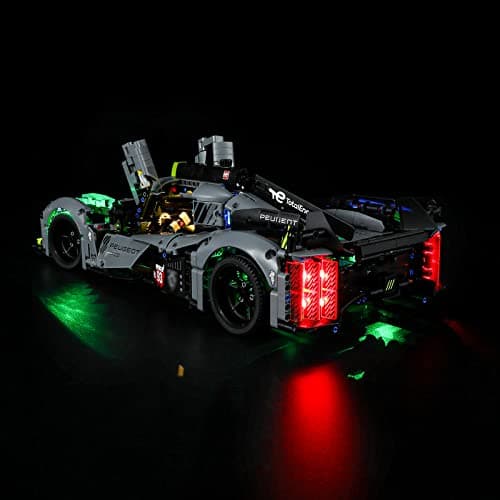 BRIKSMAX LED Lighting Kit for Technic Peugeot 9X8 24H Le Mans Hybrid Hypercar - Compatible with Lego 42156 Building Blocks - Model Not Included - Image 4