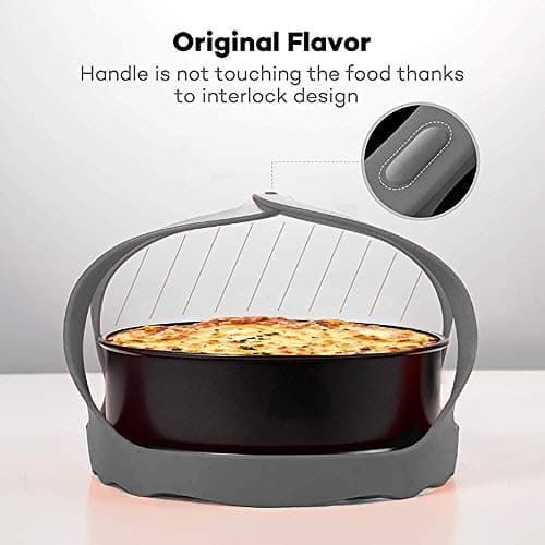 Pressure Cooker Sling, Silicone Sling Bakeware 6Qt/8Qt Instant Pot/Ninja Foodi/Multi-Function Cooker Anti-Scalding Steaming Utensils Lifter Rack, BPA Free Silicone Egg Steam Rack (Grey) - Image 4