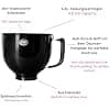 Kitty Professional Stainless Steel Mixing Bowl - KitchenAid Compatible - 12 oz & 4.8 Gallon - with Measuring Scales - Dishwasher Safe (Titanium Black) - Image 4