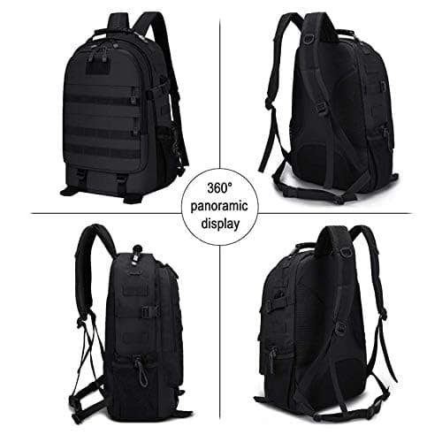 VINBAGGE Sac à Dos Randonnée Tactique Militaire 35L/40L Sac à Dos Imperméable USB Multifonction pour Outdoor Voyage Trekking Camping Chasse,Noir - Image 4