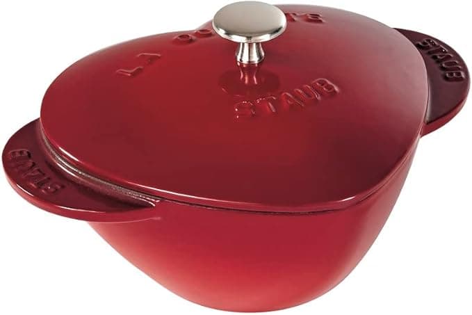 STAUB Cast Iron Casserole "Heart", Ø 20 cm, 1.75 L, Cherry