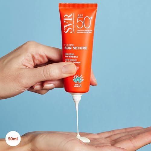SVR - Sun Secure Fluide SPF50+ - Fluide solaire invisible toucher sec – Très haute protection UVA, UVB, infrarouge & lumière visible – Peaux sensibles – Niacinamide, Vitamine E – 50 ml - Image 4