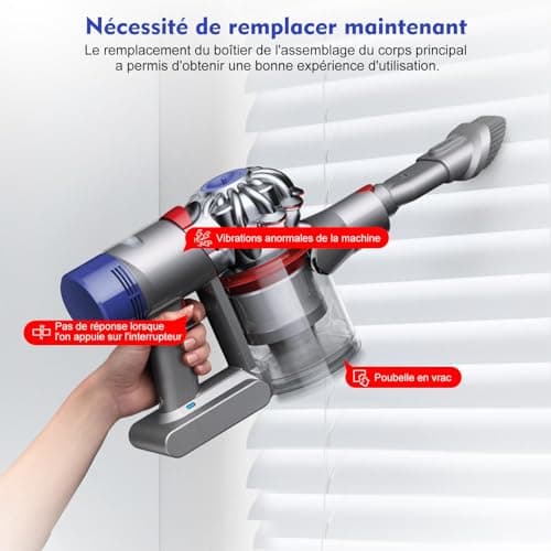 Main body compatible with Dyson V8 SV10 (part number 969875-02), includes motor handle with V10 SV12 trigger assembly, screwdriver set and post-HEPA filter - Image 6