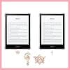 Decorative Accessories Set for Kindle Paperwhite 11th/12th Generation, 6 Decorative Paper Cards, 2 USB-C Dust Plugs with Charms, Pink Pendant Key Ring for Kindle E-Reader, Gift Reading - Image 7